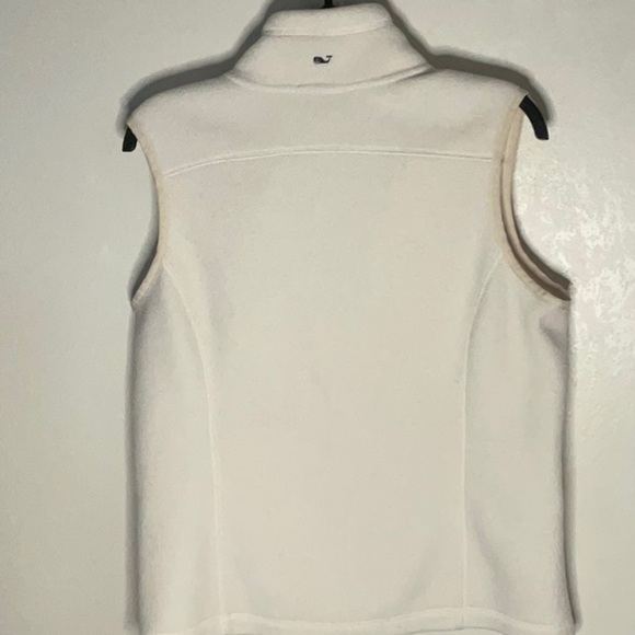 Vineyard Vines Ivory Fleece Vest - Picture 3 of 9
